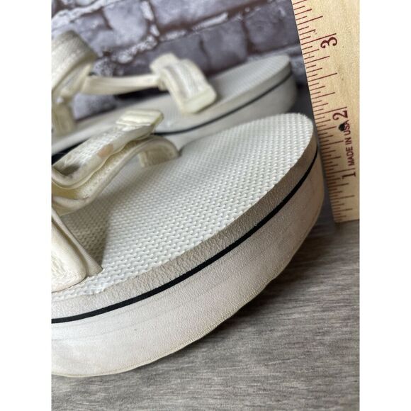 Teva Flatform Universal Mesh Platform Sandals White Mesh Strappy Women 8M US/39 - Picture 4 of 16
